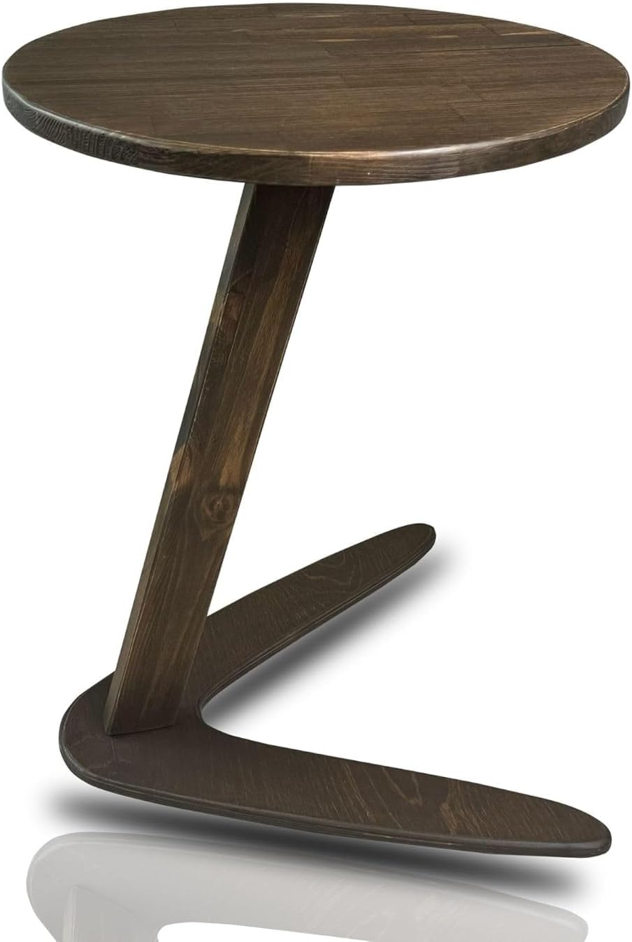 Beistelltisch aus natürlichem Holz – Moderner Design-Tisch mit massivem Kiefernholz, leicht und stabil, perfekt für Sofa & Wohnzimmer, Größe: Medium Dunkles Walnuss (Dunkle Walnuss, 40cm)