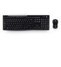 Logitech MK270 Wireless Keyboard and Mouse Set, 2.4 GHz Wireless Connection via Nano USB Receiver, Long Battery Life, for Windows and ChromeOS PCs/laptops, German QWERTZ Layout - blac