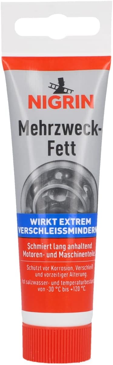 NIGRIN Mehrzweckfett, 50 g Tube, schützt Motoren vor Korrosion und Alterung, temperaturbeständig von -30°C bis +120°C