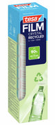 tesa MINI DISPENSER RECYCLED - Gehäuse 100% recycelter Kunststoff aus Produktionsresten - Klebebandabroller mit 2 Rollen film CRYSTAL RECYCLED 10 m x 19 mm