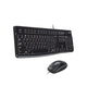 Logitech MK120 Kabelgebundenes Set mit Tastatur und Maus fŸr Windows, Franzšsisches AZERTY-Layout - Schwarz
