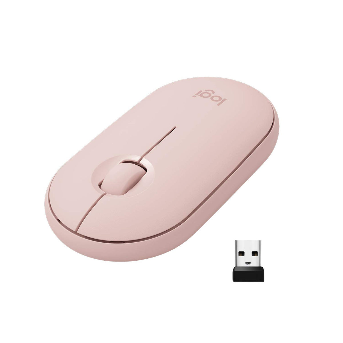 Logitech Pebble Mouse 2 M350s schlanke kabellose Bluetooth-Maus, mobil, leicht, anpassbare Taste, leise Klicks, Easy-Switch für Windows, macOS, iPadOS, Android, ChromeOS - Grafit