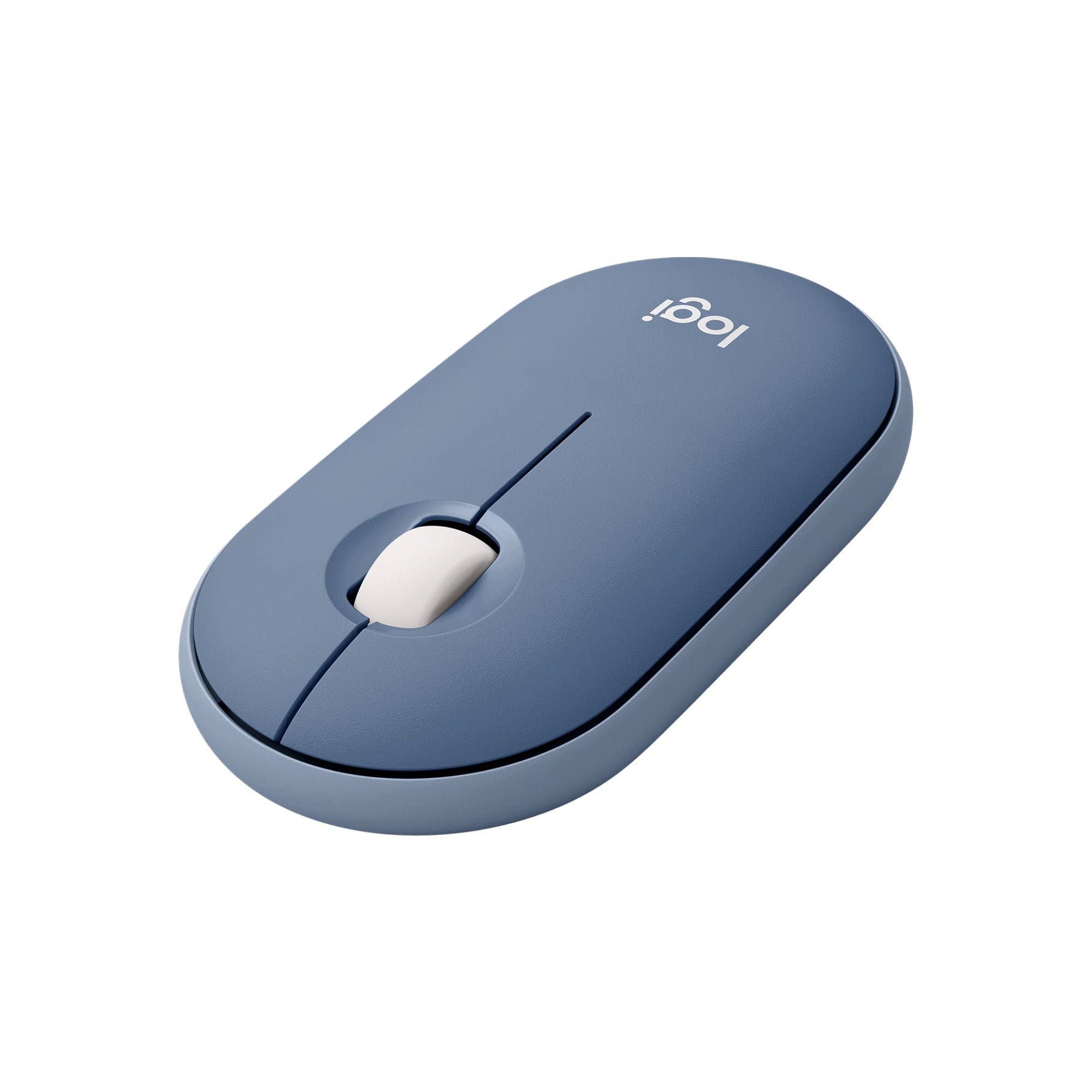 Logitech Pebble Mouse 2 M350s schlanke kabellose Bluetooth-Maus, mobil, leicht, anpassbare Taste, leise Klicks, Easy-Switch für Windows, macOS, iPadOS, Android, ChromeOS - Grafit