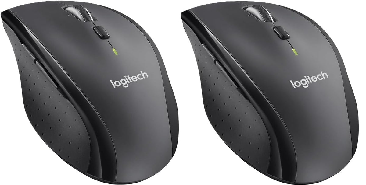 Logitech M705 Marathon Kabellose Maus, 2.4 GHz Verbindung via Unifying USB-Empfänger, 1000 DPI Laser-Sensor, 3-Jahre Akkulaufzeit, 7 Tasten, PC/Mac - Schwarz