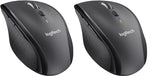 Logitech M705 Marathon Kabellose Maus, 2.4 GHz Verbindung via Unifying USB-Empfänger, 1000 DPI Laser-Sensor, 3-Jahre Akkulaufzeit, 7 Tasten, PC/Mac - Schwarz