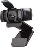 Logitech C920s HD PRO Webcam, Full-HD 1080p, 78° Blickfeld, Autofokus, Belichtungskorrektur, USB-Anschluss, Abdeckblende, Für Skype, FaceTime, Hangouts,etc., PC/Mac/ChromeOS/Android/Xbox One -Schwarz