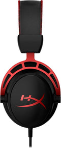 HyperX Cloud Alpha Gaming Headset, Over-Ear, 50 mm Dual-Chamber-Treiber, Memory Foam, Aluminiumrahmen, abnehmbares Noise-Cancelling Mikrofon, 3,5 mm Klinke, PC/PS5/PS4/Xbox/Switch, Schwarz-Rot