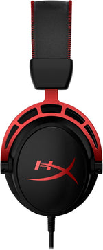 HyperX Cloud Alpha Gaming Headset, Over-Ear, 50 mm Dual-Chamber-Treiber, Memory Foam, Aluminiumrahmen, abnehmbares Noise-Cancelling Mikrofon, 3,5 mm Klinke, PC/PS5/PS4/Xbox/Switch, Schwarz-Rot