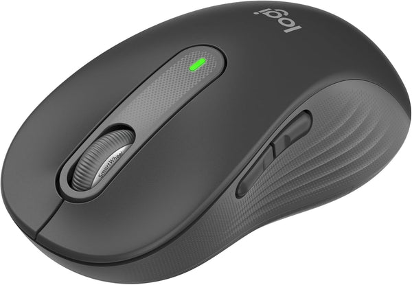 Logitech Signature M650 L Kabellose Maus - für große Hände, Leise Klicks, Anpassbare Seitentasten, Bluetooth, Kompatibilität mit mehreren Geräten - Grau
