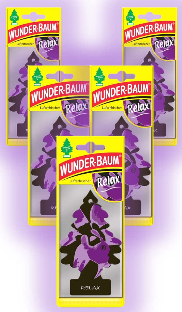 Wunder-Baum Autoduft Lufterfrischer Duftbaum Düfte 5 Stück + Stift light-tribe (Mai-Tai)