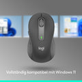 Logitech Signature M650 Kabellose Maus - für kleine bis mittelgroße Hände, 2-Jahres-Batterie, Leise Klicks, Anpassbare Seitentasten, Bluetooth, Kompatibilität mit Mehreren Geräten - Grau