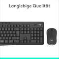 Logitech MK295 kabelloses Tastatur-Maus-Set mit SilentTouch-Technologie, Shortcut-Tasten, optischer SpurfŸhrung, Nano USB-EmpfŠnger, verzšgerungsfreier Drahtlosverbindung, QWERTZ Layout