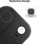 Belkin BoostCharge Ladegerät induktive 3-in-1 Ladestation Qi2, 15 W, klappbar MagSafe-kompatibles Ständer für Apple iPhone 17, Air, Pixelsnap, Apple Watch, AirPods, mit Netzteil – Schwarz