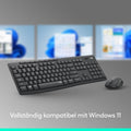 Logitech MK295 kabelloses Tastatur-Maus-Set mit SilentTouch-Technologie, Shortcut-Tasten, optischer SpurfŸhrung, Nano USB-EmpfŠnger, verzšgerungsfreier Drahtlosverbindung, QWERTZ Layout