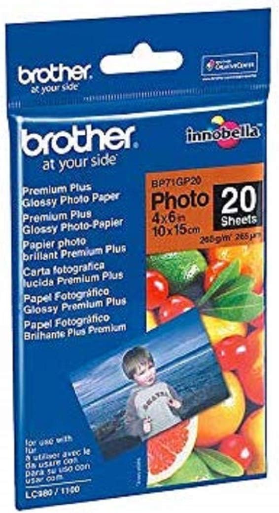 Brother BP71GP20 Fotopapier A6 20BL 260g/qm für MFC-6490CW DCP-375CW 6890CDW