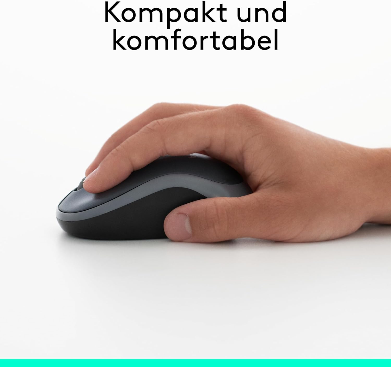 Logitech M185 Kabellose Maus, 2,4 GHz mit USB-Nano-Empfänger, 12 Monate Batterielaufzeit, 1000 DPI Optical Tracking, Für Links- und Rechtshänder, Kompatibel mit PC, Mac, Laptop - Grau