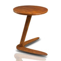 Beistelltisch aus natürlichem Holz – Moderner Design-Tisch mit massivem Kiefernholz, leicht und stabil, perfekt für Sofa & Wohnzimmer, Größe: Medium Dunkles Walnuss (Dunkle Walnuss, 40cm)