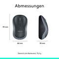 Logitech MK270 Wireless Keyboard and Mouse Set, 2.4 GHz Wireless Connection via Nano USB Receiver, Long Battery Life, for Windows and ChromeOS PCs/laptops, German QWERTZ Layout - blac