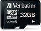 Verbatim Premium microSDHC Speicherkarte - 32GB, Klasse 10, bis zu 90 MB/s Lesegeschwindigkeit, schwarz, 44013