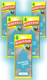 Wunder-Baum Autoduft Lufterfrischer Duftbaum Düfte 5 Stück + Stift light-tribe (Mai-Tai)