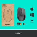 Logitech M705 Marathon Kabellose Maus, 2.4 GHz Verbindung via Unifying USB-Empfänger, 1000 DPI Laser-Sensor, 3-Jahre Akkulaufzeit, 7 Tasten, PC/Mac - Schwarz