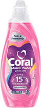 Coral Magic Wash Quick & Care Waschmittel Color Protection Flüssigwaschmittel für 15 Minuten Kurzwäsche mit PRO-S Technologie 54 WL