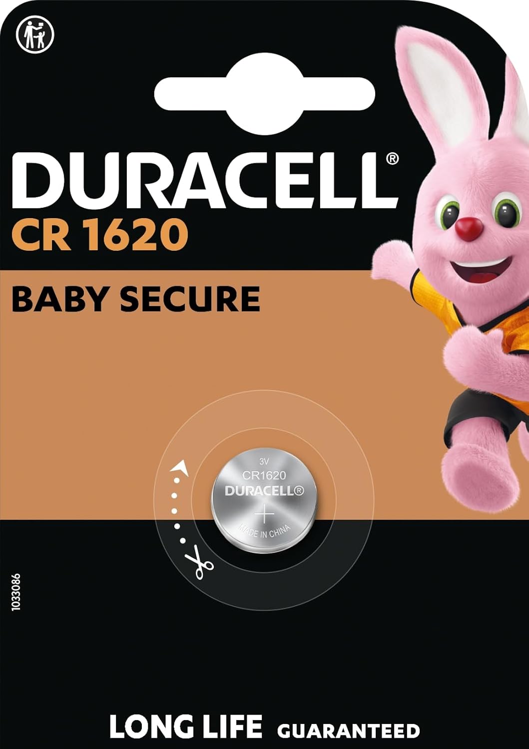 Duracell CR1620 Lithiumbatterie, 1 x Blisterverpackung