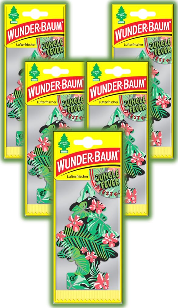 Wunder-Baum Autoduft Lufterfrischer Duftbaum Düfte 5 Stück + Stift light-tribe (Mai-Tai)