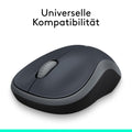 Logitech M185 Kabellose Maus, 2,4 GHz mit USB-Nano-EmpfŠnger, 12 Monate Batterielaufzeit, 1000 DPI Optical Tracking, FŸr Links- und RechtshŠnder, Kompatibel mit PC, Mac, Laptop - Grau