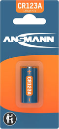 ANSMANN CR123A (3V) Lithium Batterie Fotobatterie (1er-Pack) für Garagentoröffner, Alarmanlage, Funkauslöser für Kamera, Messgeräte, Klingel usw.