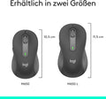 Logitech Signature M650 L Kabellose Maus - für große Hände, Leise Klicks, Anpassbare Seitentasten, Bluetooth, Kompatibilität mit mehreren Geräten - Grau