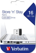 Verbatim Nano Store N Stay 16GB Speicherstick USB, 97464, Schwarz