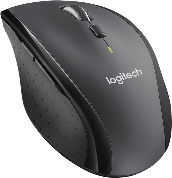 Logitech M705 Marathon Kabellose Maus, 2.4 GHz Verbindung via Unifying USB-Empfänger, 1000 DPI Laser-Sensor, 3-Jahre Akkulaufzeit, 7 Tasten, PC/Mac - Schwarz