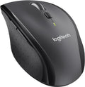 Logitech M705 Marathon Kabellose Maus, 2.4 GHz Verbindung via Unifying USB-Empfänger, 1000 DPI Laser-Sensor, 3-Jahre Akkulaufzeit, 7 Tasten, PC/Mac - Schwarz