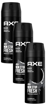 Axe Bodyspray Black Deo ohne Aluminium sorgt 48 Stunden lang für effektiven Schutz vor Körpergeruch 150 ml