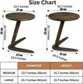 Beistelltisch aus natürlichem Holz – Moderner Design-Tisch mit massivem Kiefernholz, leicht und stabil, perfekt für Sofa & Wohnzimmer, Größe: Medium Dunkles Walnuss (Dunkle Walnuss, 40cm)