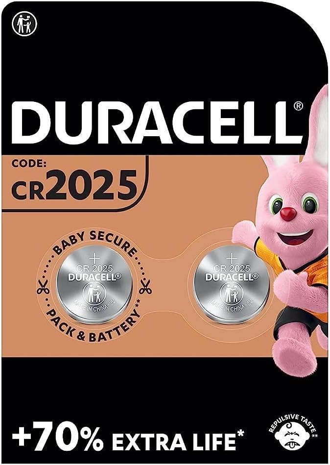 2 x Duracell CR 2025 (1 Blister mit je 2 Batterien) 2 Batterien (CR 2025)