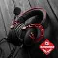 HyperX Cloud Alpha Gaming Headset, Over-Ear, 50 mm Dual-Chamber-Treiber, Memory Foam, Aluminiumrahmen, abnehmbares Noise-Cancelling Mikrofon, 3,5 mm Klinke, PC/PS5/PS4/Xbox/Switch, Schwarz-Rot