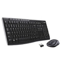 Logitech MK270 Wireless Keyboard and Mouse Set, 2.4 GHz Wireless Connection via Nano USB Receiver, Long Battery Life, for Windows and ChromeOS PCs/laptops, German QWERTZ Layout - blac