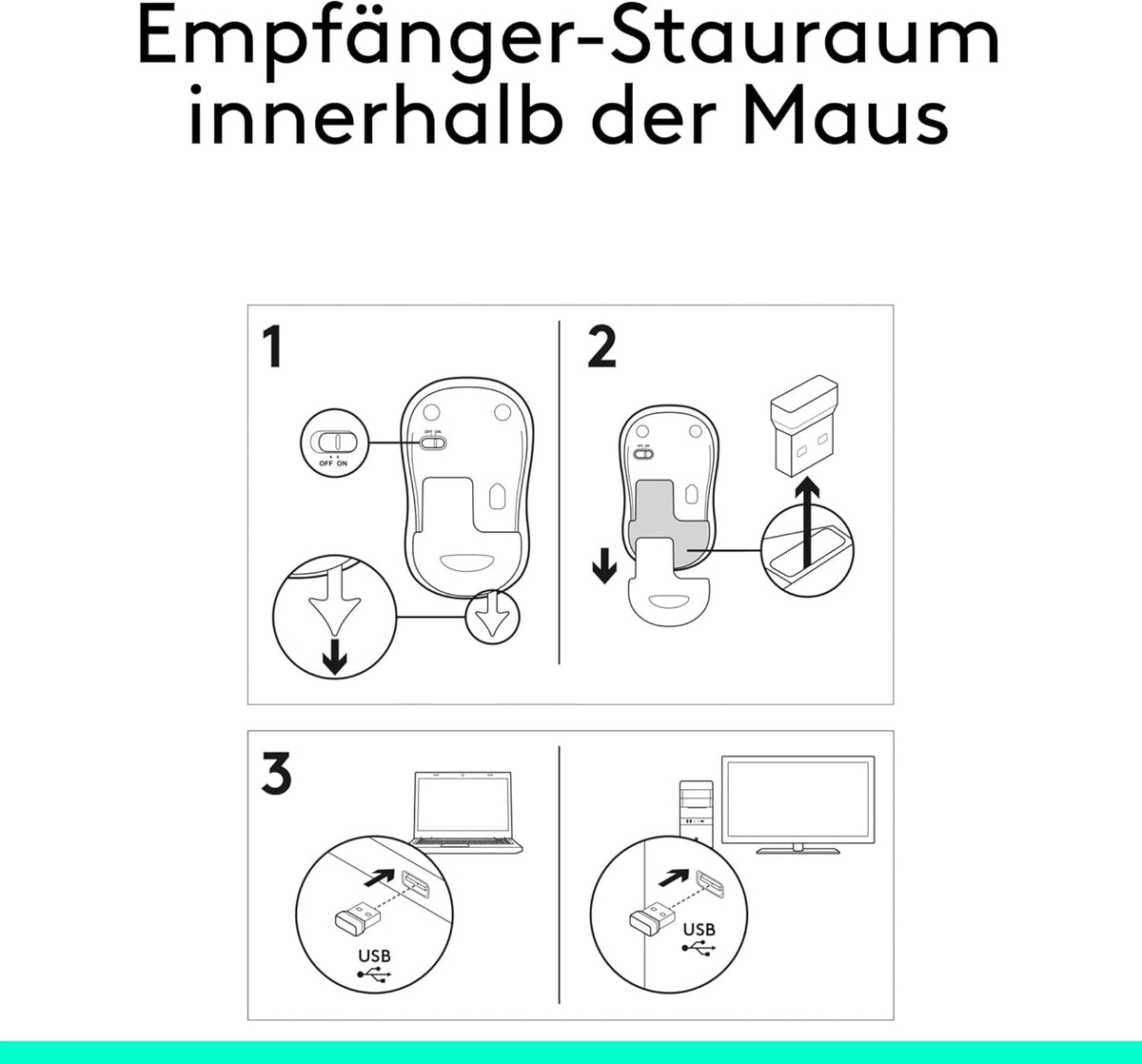 Logitech M185 Kabellose Maus, 2,4 GHz mit USB-Nano-Empfänger, 12 Monate Batterielaufzeit, 1000 DPI Optical Tracking, Für Links- und Rechtshänder, Kompatibel mit PC, Mac, Laptop - Grau