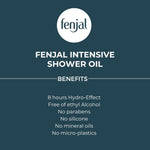 fenjal Dusch Öl - 225 ml, vegane Pflege mit natürlichem Avocadoöl, Sheabutter, cremiger Duft, normale bis sehr trockene Haut - Intensiv