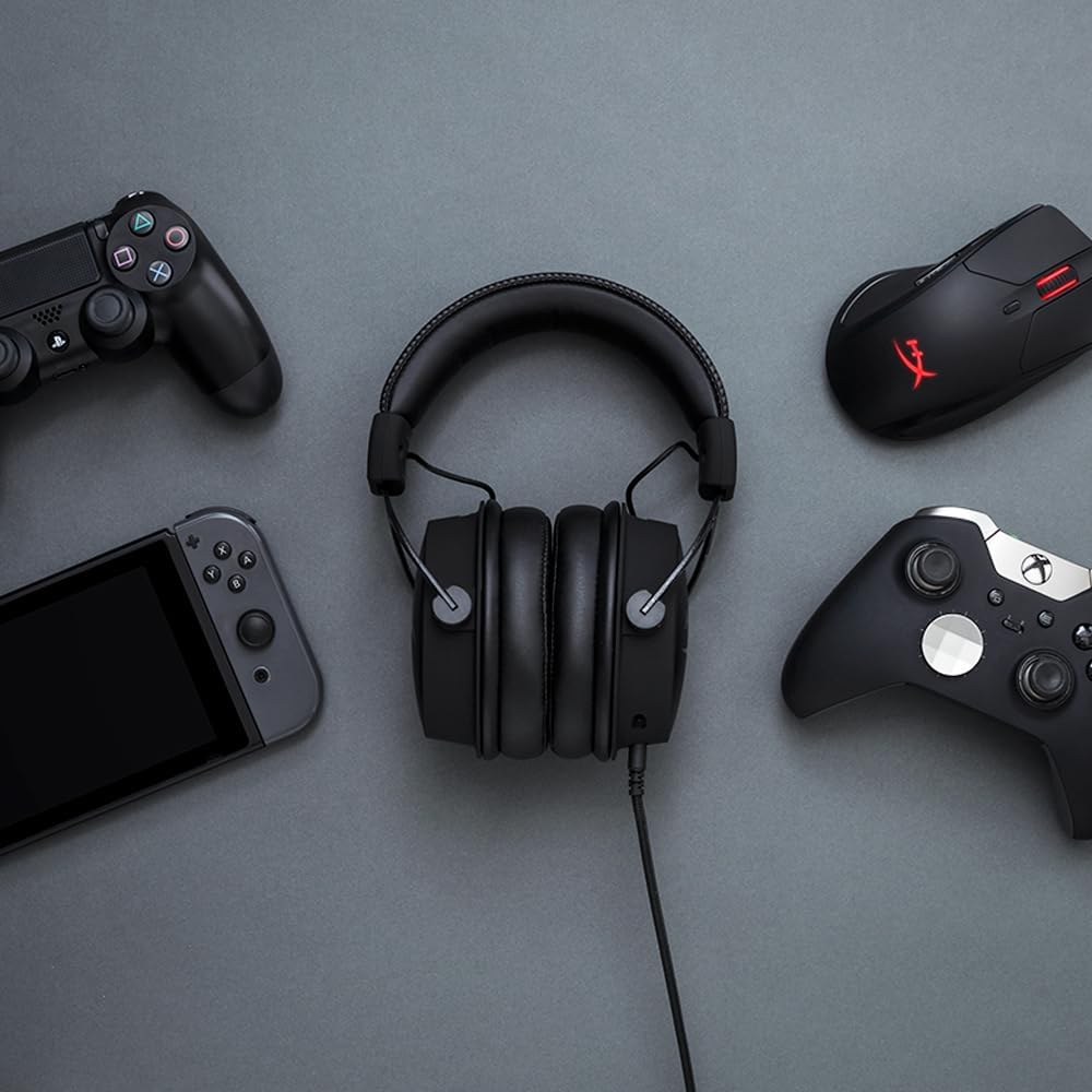 HyperX Cloud Alpha Gaming Headset, Over-Ear, 50 mm Dual-Chamber-Treiber, Memory Foam, Aluminiumrahmen, abnehmbares Noise-Cancelling Mikrofon, 3,5 mm Klinke, PC/PS5/PS4/Xbox/Switch, Schwarz-Rot