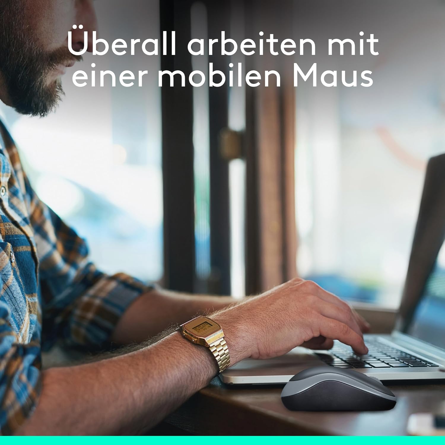 Logitech M185 Kabellose Maus, 2,4 GHz mit USB-Nano-Empfänger, 12 Monate Batterielaufzeit, 1000 DPI Optical Tracking, Für Links- und Rechtshänder, Kompatibel mit PC, Mac, Laptop - Grau