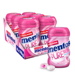 Mentos Kaugummi Pure Fresh Erdbeere, 6 Boxen zuckerfreie Chewing Gum Dragees mit Erdbeer-Geschmack & flüssiger Füllung, Multipack (6 x 35 Stück)