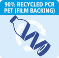tesa MINI DISPENSER RECYCLED - Gehäuse 100% recycelter Kunststoff aus Produktionsresten - Klebebandabroller mit 2 Rollen film CRYSTAL RECYCLED 10 m x 19 mm