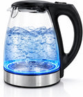 Glas Wasserkocher 2,0L 2200W BPA Frei – Teekocher aus Borosilikatglas mit LED Beleuchtung,Indoor Outdoor Camping Wandern, Automatische Abschaltung, Trockengehschutz