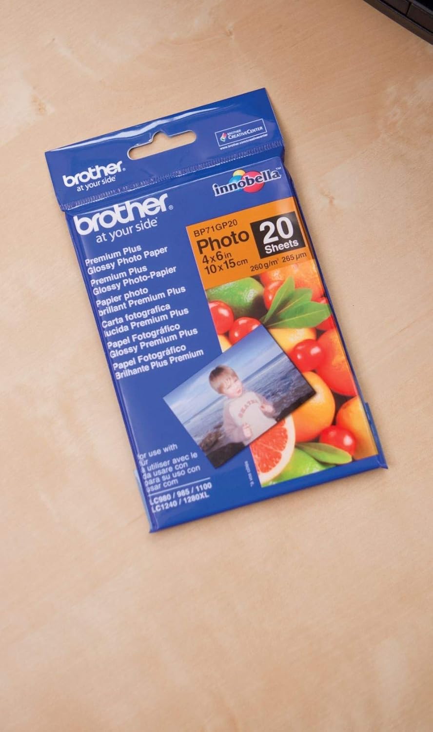 Brother BP71GP20 Fotopapier A6 20BL 260g/qm für MFC-6490CW DCP-375CW 6890CDW