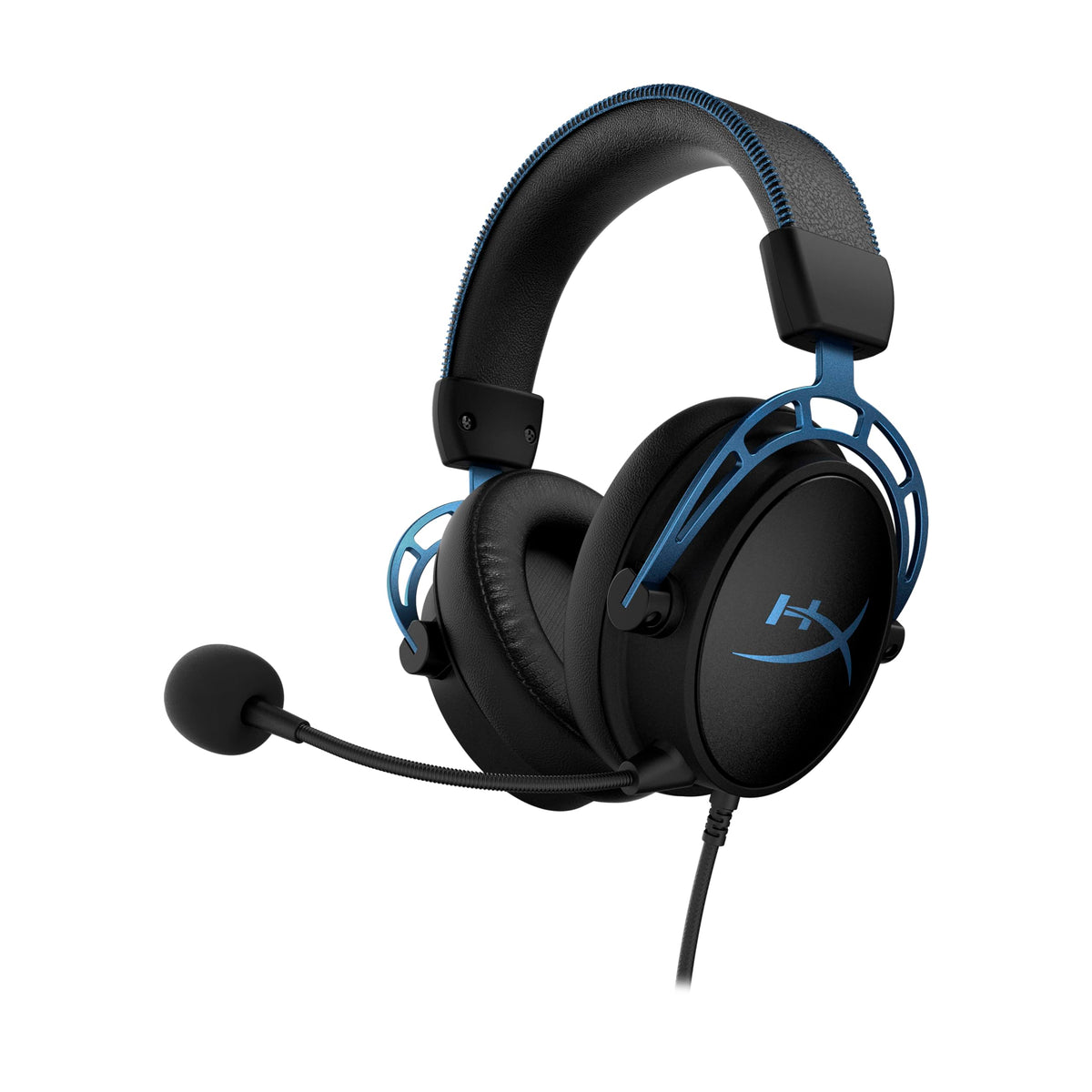 HyperX Cloud Alpha Gaming Headset, Over-Ear, 50 mm Dual-Chamber-Treiber, Memory Foam, Aluminiumrahmen, abnehmbares Noise-Cancelling Mikrofon, 3,5 mm Klinke, PC/PS5/PS4/Xbox/Switch, Schwarz-Rot