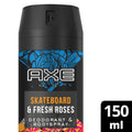 Axe Bodyspray Skateboard & Fresh Roses Deo ohne Aluminium sorgt 48 Stunden lang für effektiven Schutz vor Körpergeruch 150 ml