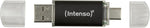 Intenso Twist Line 256 GB, Dual USB-Stick 3.2 Gen 1x1, USB-C und USB-A, 70MB/s, Anthrazit